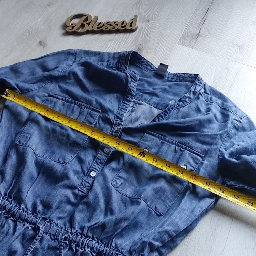 GAP Chambray Utility Dress Denim Tencel blue - Picture 7 of 13